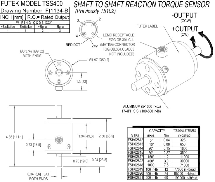 TSS400扭矩傳感器 TSS400扭矩傳感器