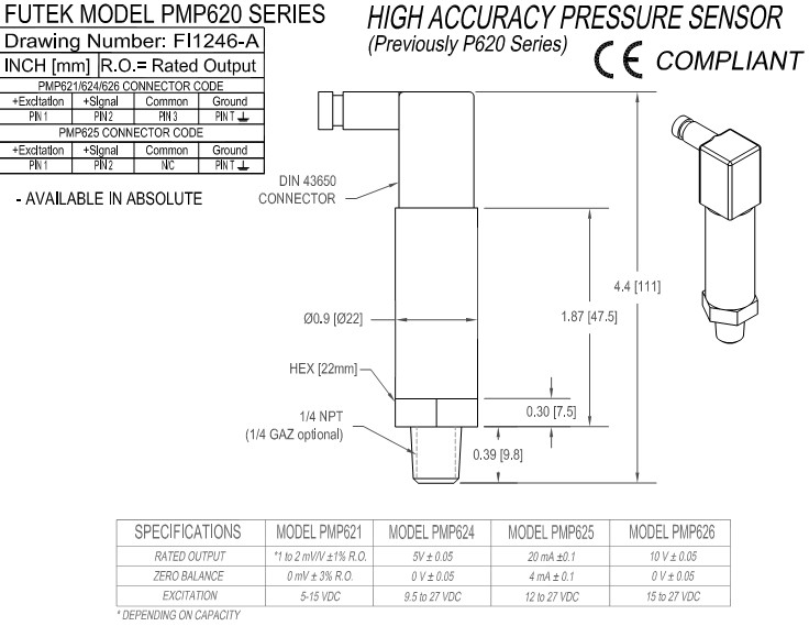 PMP621壓力傳感器 PMP621壓力傳感器
