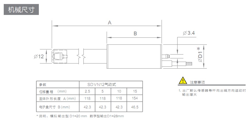 SDVN12位移傳感器 SDVN12位移傳感器