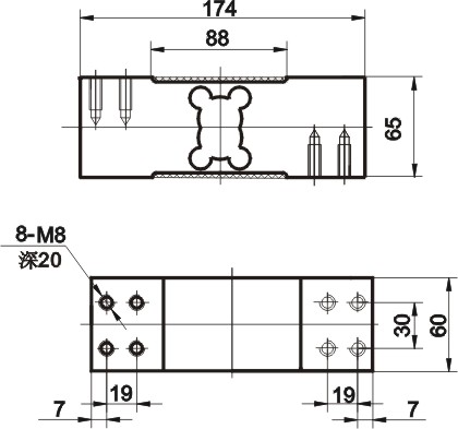 廣測(cè)GUANGCE YZC-6A稱重傳感器尺寸 廣測(cè)GUANGCE YZC-6A稱重傳感器尺寸